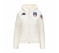 Doudoune de ski pour femme Kappa 6Cento 663 US Ski Team - Blanc - Imperméable - Isolation Primaloft® XS