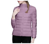 Doudoune d'extérieur pour femme, veste ultra légère pour femme, doudoune chaude en coton, veste ample pour femme, manteau matelassé vintage, col montant, doudoune rembourrée, parka d'hiver
