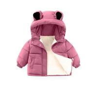 Doudoune d'Hiver pour Bébé, Manteau avec Capuche, Chaude et Mignonne, Oreilles d'Ours en Peluche, Veste en Coton pour Garçons et Filles, 1 à 7 Ans (FR/ES, Âge, 3 ans, 4 ans, Taille normale, Rose)