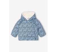 Doudoune doublée bébé asymétrique bleu grisé 12M(74CM)