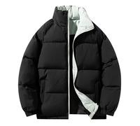 Doudoune Duvet Homme Veste Mi Saison Blouson Hiver, Doudoune Section Courte sans Capuche Respirante Vestes pour Hommes Épaissie Thermiques Extérieur Et Intérieur Décontractés Au Quotidien