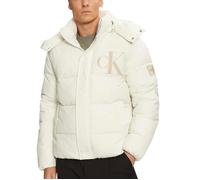 Calvin Klein Veste Matelassée Homme Essentials avec Capuche, Blanc (Ivory), XXL