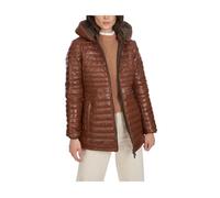 Doudoune en cuir mi-longue femme Oakwood Hopper Ref 58210 Cognac S