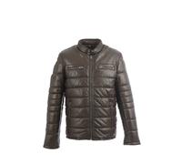 Doudoune en cuir Oakwood Edwin Ref 54568 Marron Fonce M