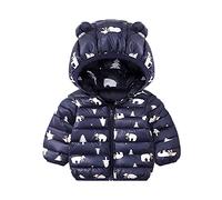 Doudoune Enfant Bébé Veste Garçons Filles Manteau à Capuche Poids léger Veste de Neige Enfants Manche Longue Vêtement Chaud Automne Hiver Cadeau