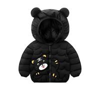 Doudoune Enfant Blouson d'hiver pour Enfant, Veste à Capuche Bébé Manteau à Manches Longues Matelassée Veste de Neige Ski Vêtement pour Garçons Filles 1-2 Ans