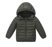 Doudoune Enfant Courte Veste Matelassée Manteau Hiver à Capuche à Manches Longues pour Garçons Fille, Automne-Hiver Chaude Parka à Capuche Légère, Garçon D'extérieur Vêtement