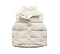 Doudoune Enfant Fille sans Manches Gilet Manteau Duvet Filles Chaud Hiver Veste Zippé épais Chaud en Peluche Parka Manteaux et Blousons Gilets Fourrure Duvet Warm Winter Coats pour 1-12 ans