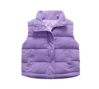 Doudoune Enfant Fille sans Manches Gilet Manteau Duvet Filles Chaud Hiver Veste Zippé épais Chaud en Peluche Parka Manteaux et Blousons Gilets Fourrure Duvet Warm Winter Coats pour 1-12 ans