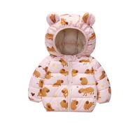 Doudoune Enfant Fille,Veste Courte d'hiver Chaude et Isolante pour Filles Design animé adaptée Quotidien et aux activités extérieures Parfait pour l’Automne et l’Hiver (18-24 Months)