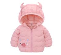 Doudoune Enfant Garçon Fille Blouson à Capuche Doublée Polaire Veste Bébé Hiver Manteaux Matelassée Veste à Manches Longues Chaude Vêtement