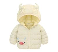 Doudoune Enfant Garçon Fille Blouson à Capuche Doublée Polaire Veste Bébé Hiver Manteaux Matelassée Veste à Manches Longues Chaude Vêtement