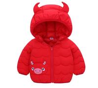 Doudoune Enfant Garçon Fille Blouson à Capuche Doublée Polaire Veste Bébé Hiver Manteaux Matelassée Veste à Manches Longues Chaude Vêtement