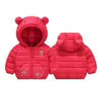 Doudoune Enfant Garçon Fille Manteau Hiver, Veste à Capuche Manteaux Long Épais Blouson Couleur Unie Coupe Vent Rembourré Matelassé Doublure Tissu Thermique