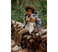 Doudoune enfant imperméable doublé polaire avec capuche boavista kaki 5A