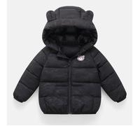 Doudoune enfant légère à capuche - ECELEN - 2-9 ans - Noir - Polyester, coton - Fermeture éclair - Mixte 90 cm