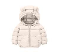 Doudoune Enfant Unisexe Légère Veste Fille en Duvet à Capuche Manteau Fermeture à Glissière Chaud Blouson Garçon Chaud pour Hiver Manteaux et Blousons Vêtement de Plein Air pour 1-6 Ans