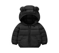 Doudoune Enfant Unisexe Légère Veste Fille en Duvet à Capuche Manteau Fermeture à Glissière Chaud Blouson Garçon Chaud pour Hiver Manteaux et Blousons Vêtement de Plein Air pour 1-6 Ans