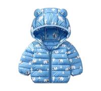 Doudoune Enfant Unisexe Ultra Légère Veste Matelassée Fille en Duvet à Capuche Manteau Blouson Garçon Chaud pour Automne Hiver Vêtement de Plein Air avec Oreilles C,3-4 Ans