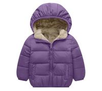 Doudoune épaisse à Capuche pour garçon - Veste Chaude légère idéale pour l’Automne et l’Hiver Large Choix de décontractés du Quotidien à la Sortie Scolaire (Dark Purple, 3-4Years)