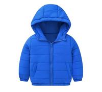 Doudoune épaisse et imperméable pour enfants et filles - Veste d'extérieur à capuche - Veste softshell - Veste d'hiver classique - Veste matelassée - Sweat à capuche avec fermeture éclair