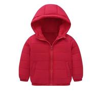 Doudoune épaisse et imperméable pour enfants et filles - Veste d'extérieur à capuche - Veste softshell - Veste d'hiver classique - Veste matelassée - Sweat à capuche avec fermeture éclair