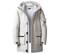 Doudoune extra longue à capuche pour homme, imperméable, chaude et résistante au froid