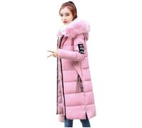 Doudoune Femme - FUNMOON - Slim Mi-Longue - Col Mantant - Rose S