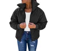 Doudoune Femme Grande Taille Manteau Hiver Femme Veste Courte Femme Grandes Couleur Unie Doudoune Légère, Compacte Et Déperlante