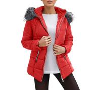 Doudoune Femme Hiver Manteau Court Veste Chic Et Élégant Sweat à Capuche D'extérieur Imperméable