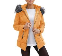 Doudoune Femme Hiver Manteau Court Veste Chic Et Elegant Sweat à Capuche D'extérieur Imperméable