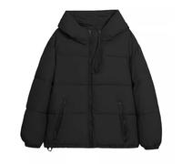 Doudoune Femme Hiver Veste Femme Automne Doudoune Courte avec Capuche Veste Courte Manteau Hiver Court Matelassée Légère Grande Taille Capuche Légère Ado Fille Noire Legere Noir Brillante sans