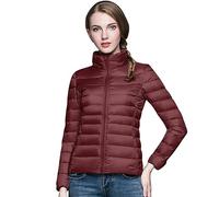 Doudoune Femme Legere Légère a Capuche Duvet Veste à Courte Manteau Matelassée Pliable Blouson Doudounes Legeres Courtes Mi Saison Hiver Vin XXL