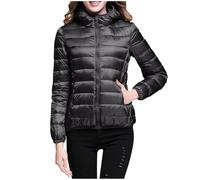 Doudoune Femme Legere Pliable Impermeable Veste Femme Hiver Doux à Capuche Anorak Automne Doudoune Duvet Chaude Doudounes de Randonnée Veste Matelassée Blouson Mi Saison Manteau Manteaux et Blousons