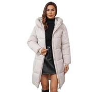 Doudoune Femme Longue Cintrée - Doudoune Femme Hiver Capuche Manteau Couleur Pure Coat Manche Longue Hauts avec Fermeture Éclair Sweat Chaude Tunique Outdoor Sweatshirt Beau Outwear Mode Manteau