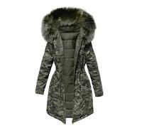 Doudoune Femme Mi-Longue Camouflage - FUNMOON - Slim Fit - Chaud Hiver L