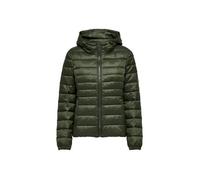 Doudoune femme Only Tahoe kaki à capuche - zip métallique, poches latérales, col montant XXL