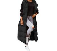 Doudoune Femme Sans Manche Doudoune Sans Manche Veste Longue Sans Manche Coupe Classique ÉLéGant Manteau Sans Manches Poches Capuche Legere Manteaux Chaude Mode Veste Mode Chic Cardigan Outwear Tops