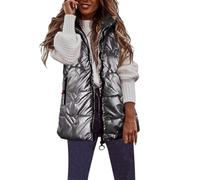 Doudoune Femme Sans Manche Femmes Chaud Polaire Gilet Doudoune Fine Legere Gilet à Capuche Sans Manches Veste Avec Poches Un Streetwear éLégant et Cool Grande Taille Hiver RandonnéE