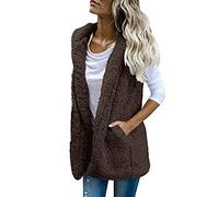 Doudoune Femme Sans Manches - Gilet en Molleton Polaire Doux Chaud pour Randonnée - Blouson Zipé Court Thermique Rembourré - Manteau Automne-Hiver Simple