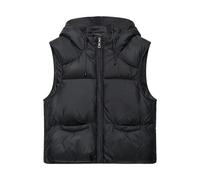 Doudoune Femme Sans Manches Gilet matelassée pour Dame mi-Saison légant Manteau Court Thermique Blouson Rembourré Cordon Matelassé Exterieur Reporter Travail