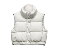 Doudoune Femme Sans Manches Ultra Chaud Veste Manche Col Roulé Gilet Long Capuche Hiver Grande Taille Chic en Molleton Polaire Doux Exterieur Reporter Travail
