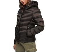 Doudoune Femme - SUPERDRY - Hooded Fuji Padded - Marron foncé - Fermeture éclair - 100% polyester XS