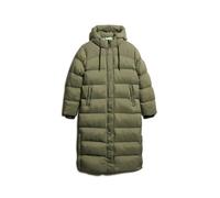 Superdry Manteau d'hiver Ripstop long à capuche doudoune Femmes Olive Taille S-M