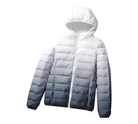 Doudoune femme tendance dégradé de couleur veste matelassée légère et chaude veste d'hiver à capuche grandes tailles veste à manches longues manteau d'hiver manteau d'hiver manteau en duvet fermeture