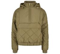 Urban Classics Oversized Diamond Quilted Pull Over Jacket Vert 4XL Femme