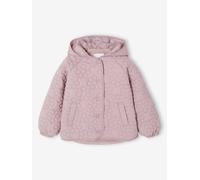 VERTBAUDET Doudoune fille légère à capuche motifs fleurs mauve 10A