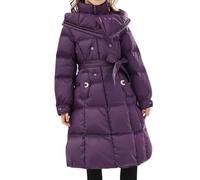 Doudoune Fille Longue Manteau Duvet Enfants Filles Chaud Hiver Veste Zippé épais Chaud en Peluche Parka Manteaux et Blousons avec Capuche Fourrure Duvet en Coton Warm Winter Coats 5-16 ans
