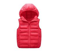 Doudoune Filles sans Manches Gilet Veste Matelassée Enfant Fille en Duvet à Capuche Manteau Blouson Garçon Chaud pour Hiver Manteaux et Blousons mi Saison Vêtement de Plein Air pour 3-14 Ans