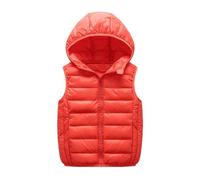 Doudoune Filles sans Manches Gilet Veste Matelassée Enfant Fille en Duvet à Capuche Manteau Blouson Garçon Chaud pour Hiver Manteaux et Blousons mi Saison Vêtement de Plein Air pour 3-14 Ans